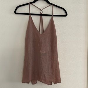 Shimmer v neckline blouse